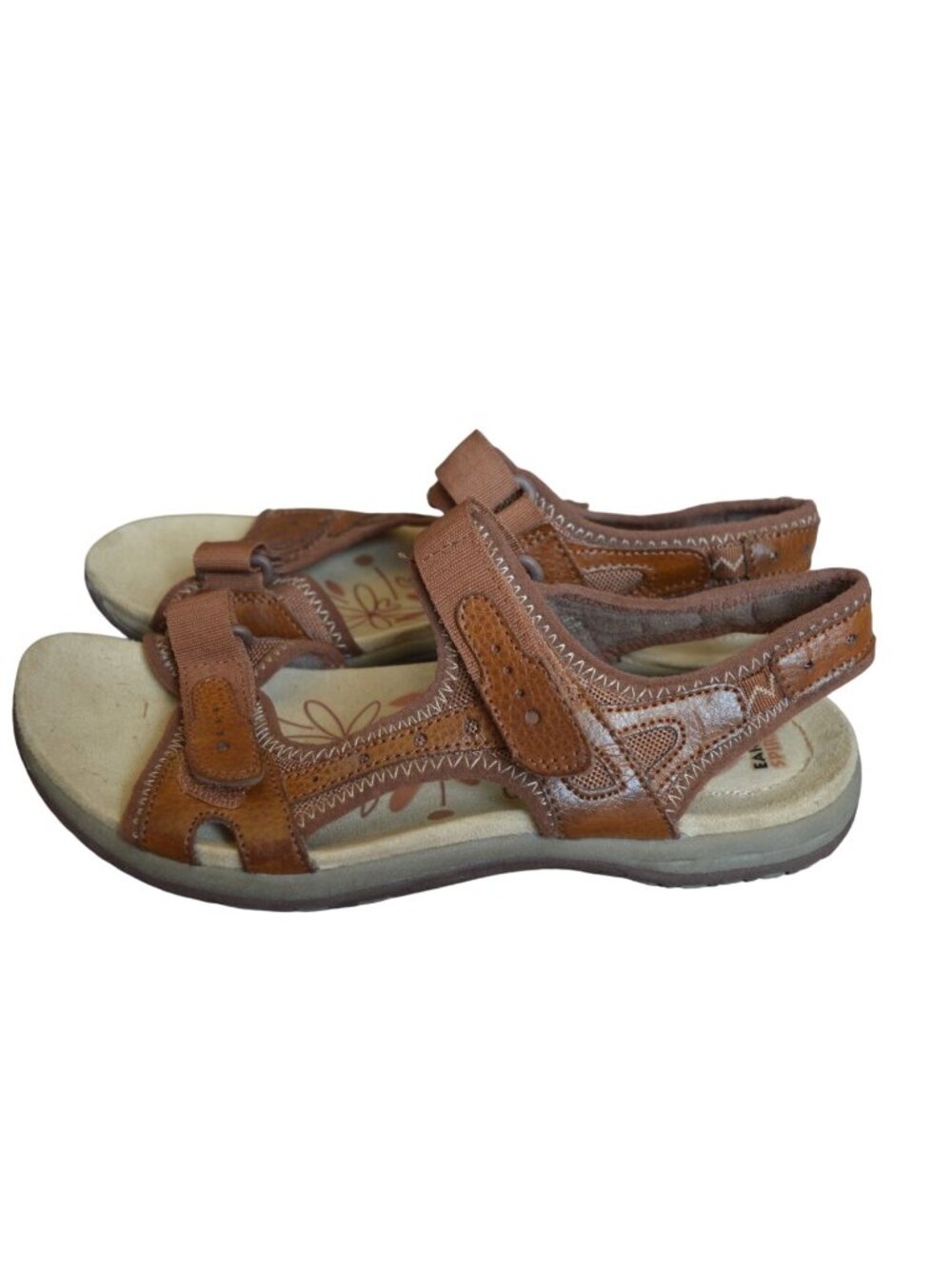 Earth Spirit Brown Strappy Sandals Boho Outdoor Women's Size 8 Casual Summer